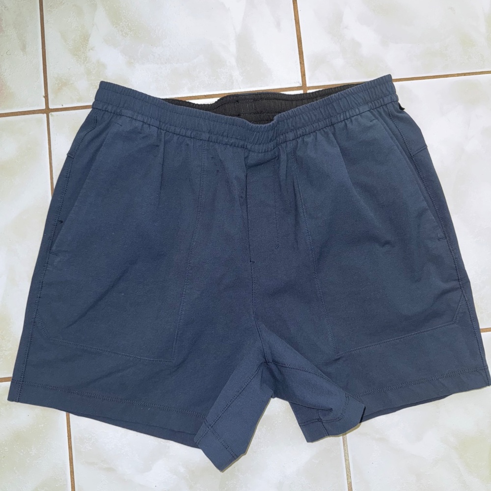 Bowline Short 5" Stretch Cotton VersaTwill Sz L Pre Owned NAVY